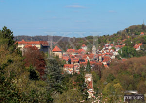 Schöne Postkarte Nr. 6 · Tübinger Altstadt mit Stiftskirche, Schloss und Österberg