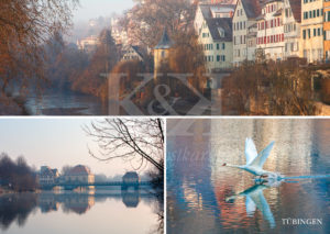 Schöne Postkarte Nr. 34 · Ein Morgen am Neckar | © Schöne Postkarten, Tübingen