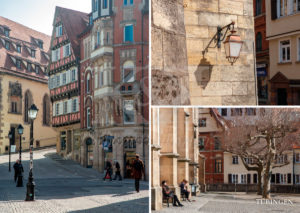 Schöne Postkarte Nr. 60 · Tübinger Altstadt: Holzmarkt und Stiftskirche | © Schöne Postkarten, Tübingen